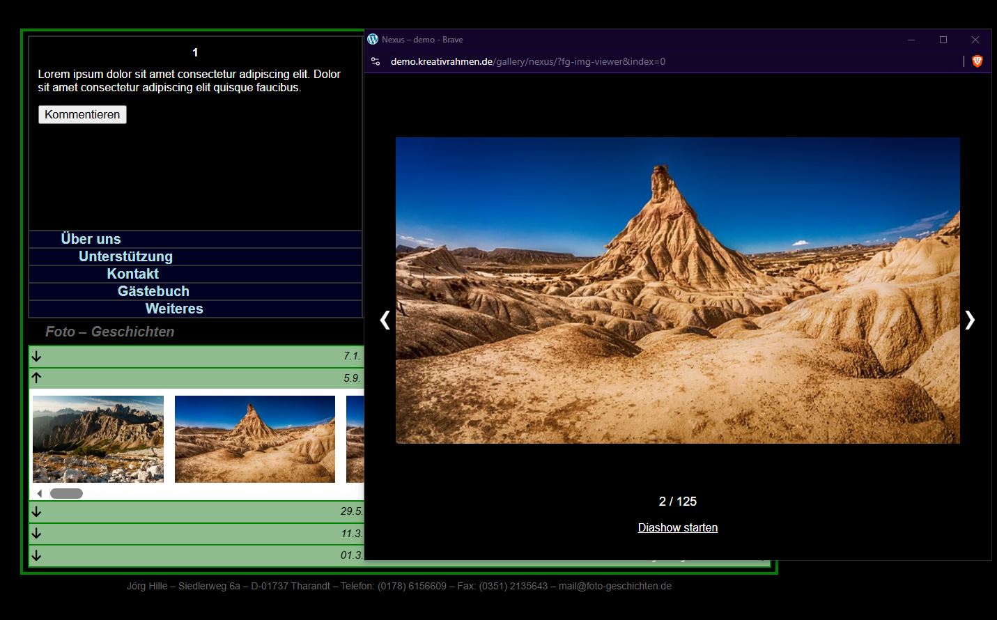 Vollbild-Viewer & Diashow
